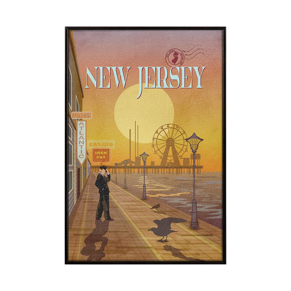 Mercana - New Jersey Go USA SM by Mercana Studio a Hand Embellished Decograph Framed Art Print - 15119 view 1