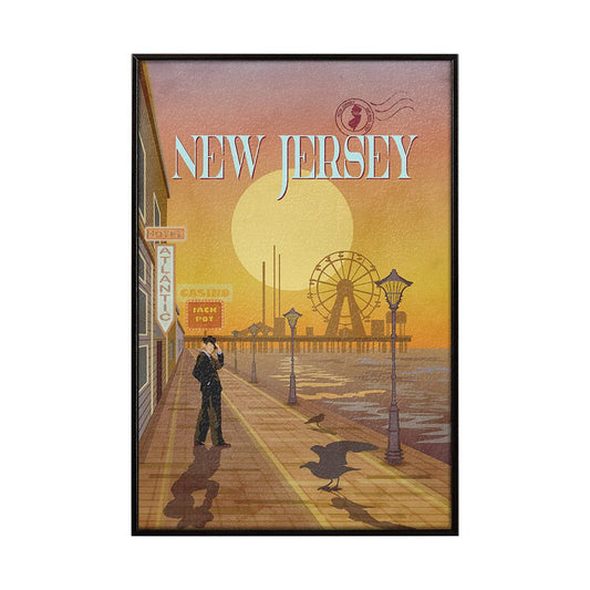 Mercana - New Jersey Go USA SM by Mercana Studio a Hand Embellished Decograph Framed Art Print - 15119 view 1