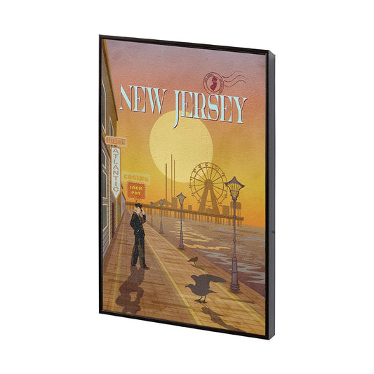 Mercana - New Jersey Go USA SM by Mercana Studio a Hand Embellished Decograph Framed Art Print - 15119 view 2