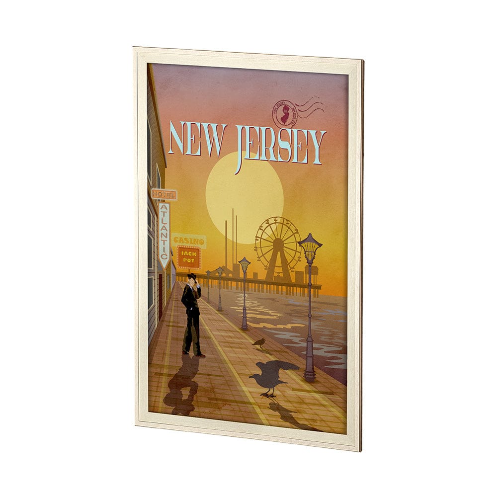 Mercana - New Jersey Go USA XL by Mercana Studio a Hand Embellished Decograph Framed Art Print under Glass - 15121 view 2
