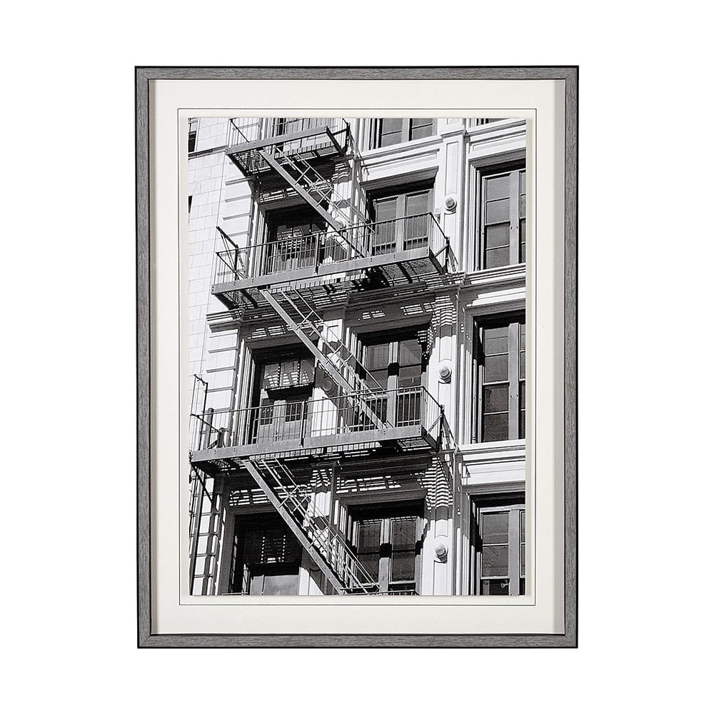 Mercana - New York Fire Escape by Susan Vizary Photoy Hand Embelished Framed Art Print Matted under Glass - 13253 view 1