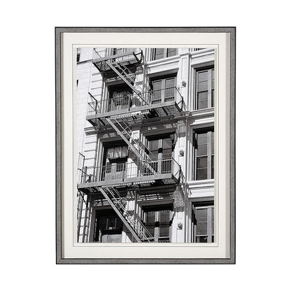 Mercana - New York Fire Escape by Susan Vizary Photoy Hand Embelished Framed Art Print Matted under Glass - 13253 view 1
