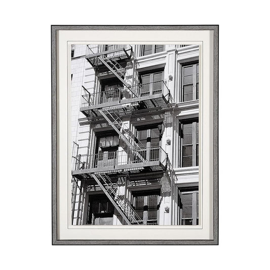 Mercana - New York Fire Escape by Susan Vizary Photoy Hand Embelished Framed Art Print Matted under Glass - 13253 view 1