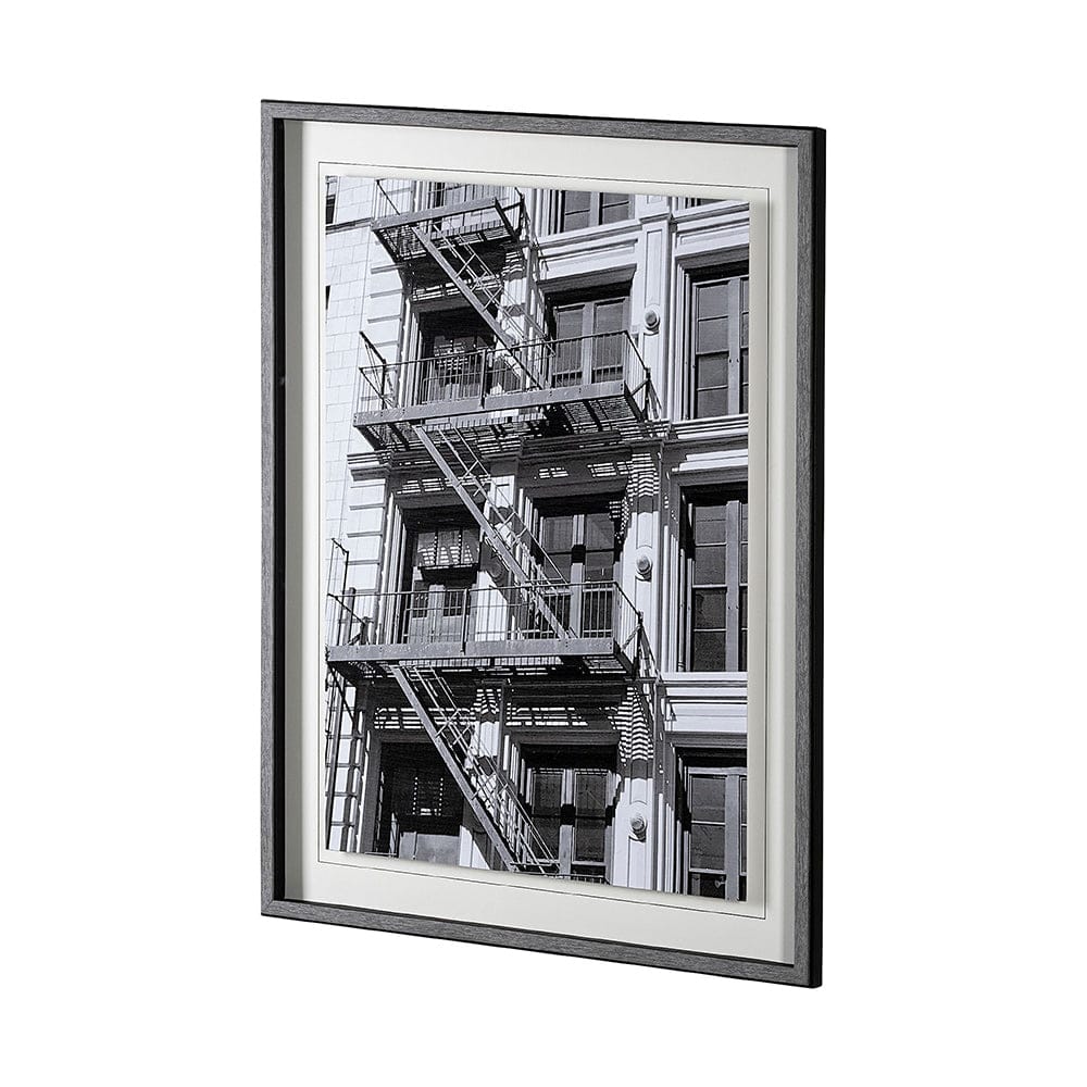 Mercana - New York Fire Escape by Susan Vizary Photoy Hand Embelished Framed Art Print Matted under Glass - 13253 view 4