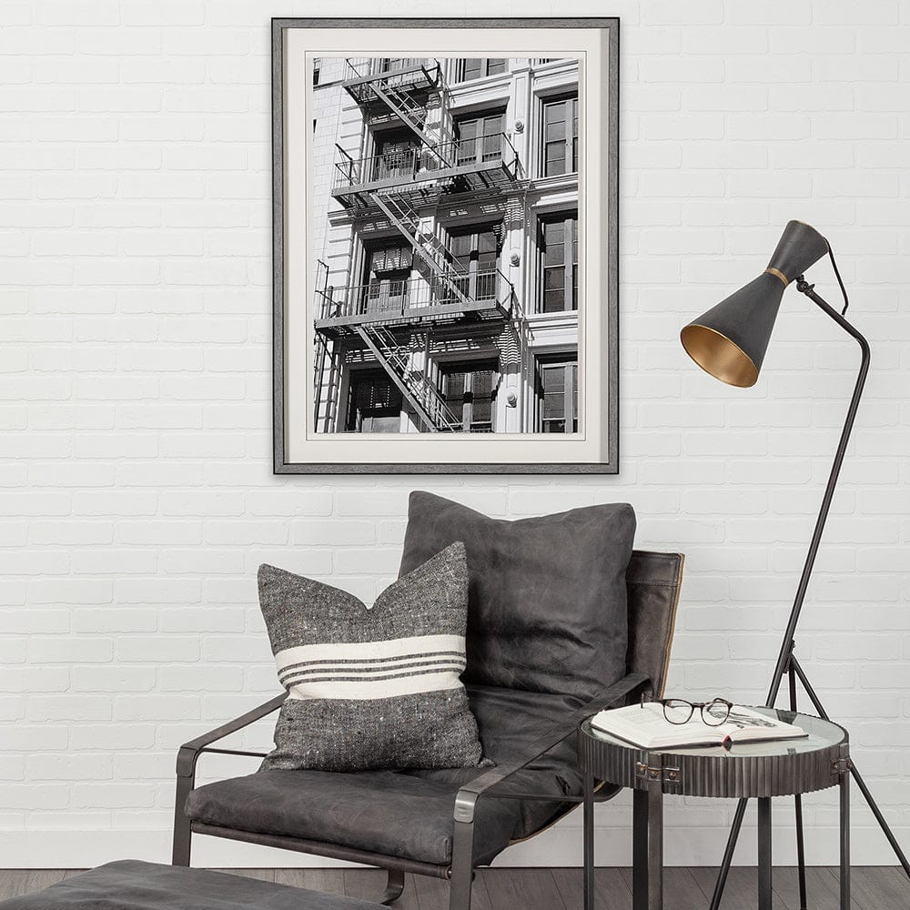 Mercana - New York Fire Escape by Susan Vizary Photoy Hand Embelished Framed Art Print Matted under Glass - 13253 view 8