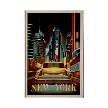 Mercana - New York Go USA XL by Mercana Studio a Hand Embellished Decograph Framed Art Print under Glass - 13691 view 1