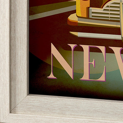 Mercana - New York Go USA XL by Mercana Studio a Hand Embellished Decograph Framed Art Print under Glass - 13691 view 5