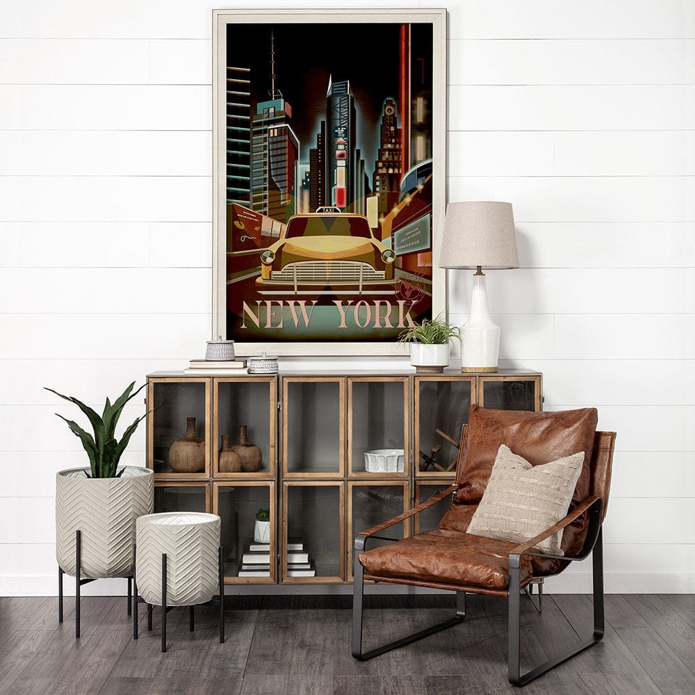 Mercana - New York Go USA XL by Mercana Studio a Hand Embellished Decograph Framed Art Print under Glass - 13691 view 9