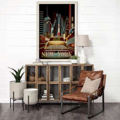 Mercana - New York Go USA XL by Mercana Studio a Hand Embellished Decograph Framed Art Print under Glass - 13691 view 9