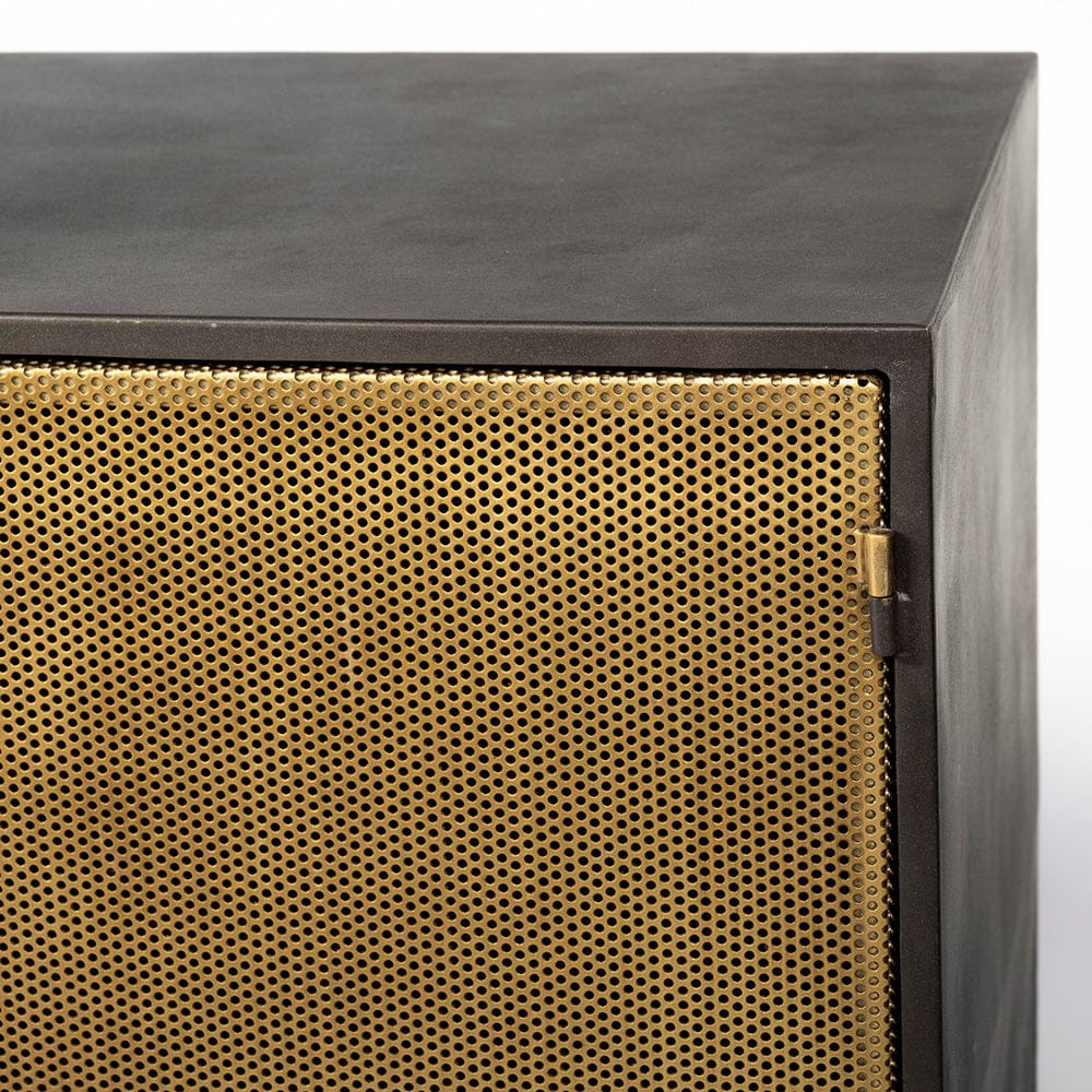 Mercana - Newsome II 79Lx16Wx33H Black and Gold Metal 4 Cabinet Door Sideboard - 68853 view 7