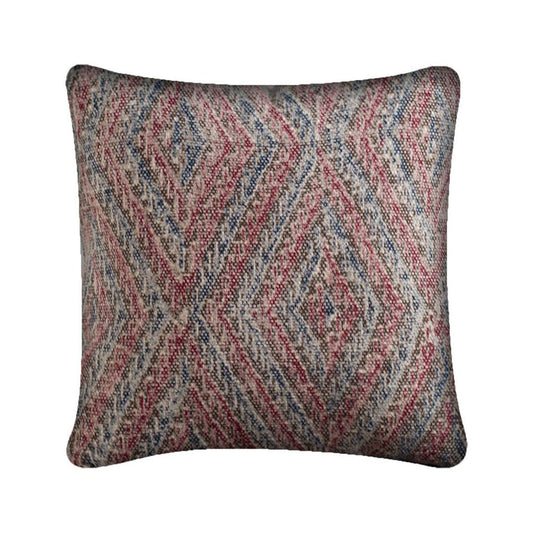 Mercana - Nicand 18 x 18 Red/Blue Diamond Pattern Decorative Pillow Cover - 56010_CLOSEOUT view 1