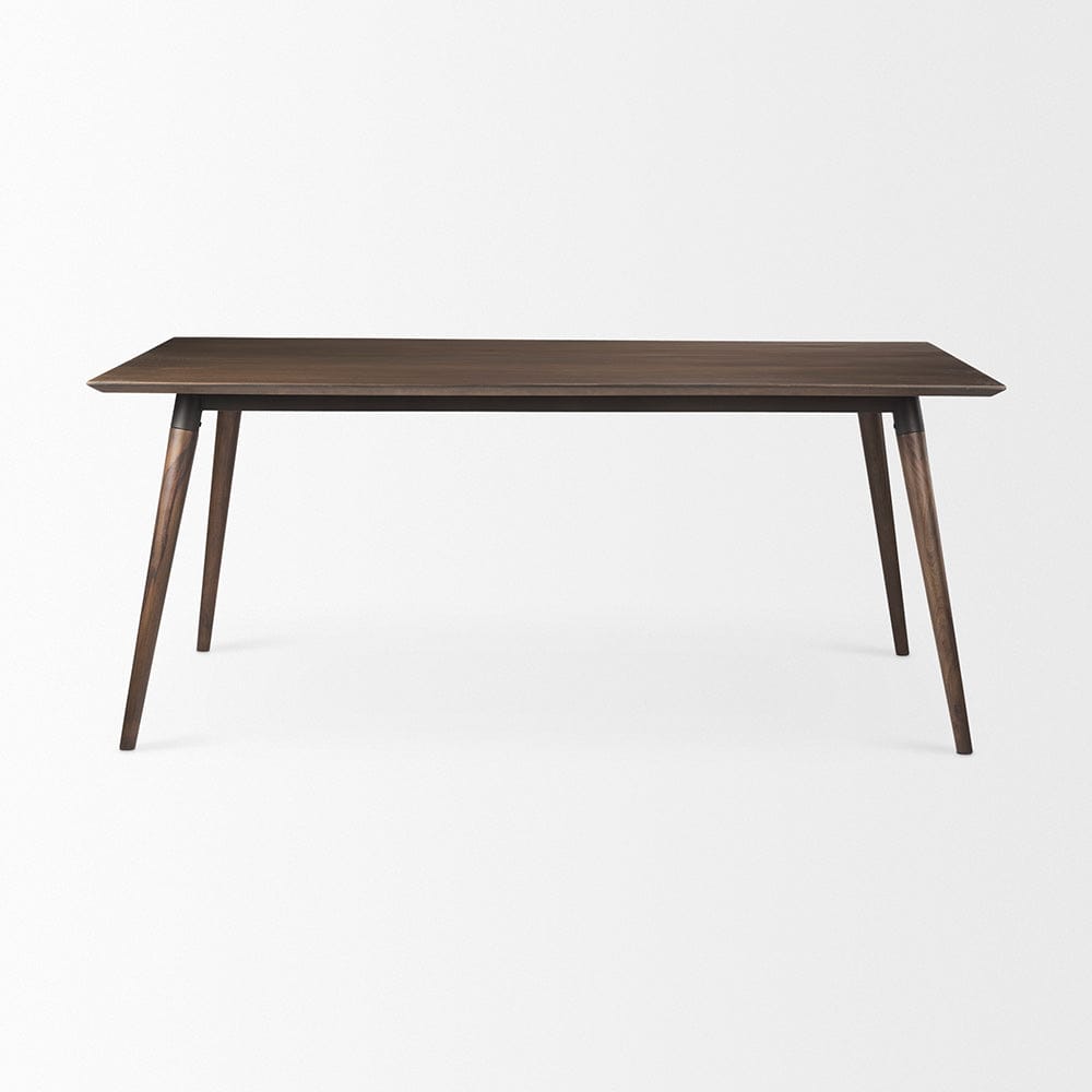 Mercana - Nicholas II 72x39 Brown Solid Wood Top Metal/Wood Leg Dining Table - 68844_CLOSEOUT view 3