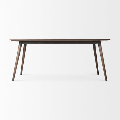Mercana - Nicholas II 72x39 Brown Solid Wood Top Metal/Wood Leg Dining Table - 68844_CLOSEOUT view 6