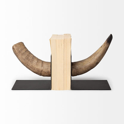Mercana - Nickerson 6L x 7W Bull Horn Bookends (Set of 2) - 57871_CLOSEOUT view 2