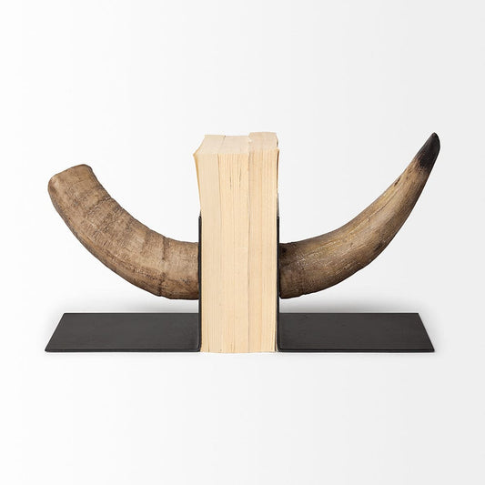 Mercana - Nickerson 6L x 7W Bull Horn Bookends (Set of 2) - 57871_CLOSEOUT view 2