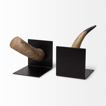 Mercana - Nickerson 6L x 7W Bull Horn Bookends (Set of 2) - 57871_CLOSEOUT view 5