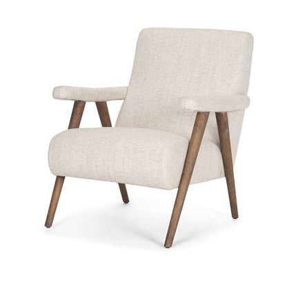 Mercana - Nico Oatmeal Upholstered w/ Brown Wood Accent Chair - 70408 view 1