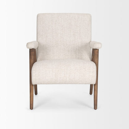 Mercana - Nico Oatmeal Upholstered w/ Brown Wood Accent Chair - 70408 view 2