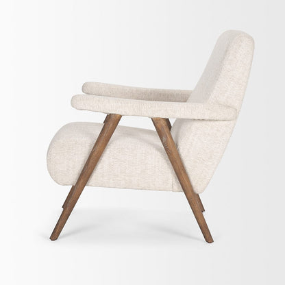Mercana - Nico Oatmeal Upholstered w/ Brown Wood Accent Chair - 70408 view 3