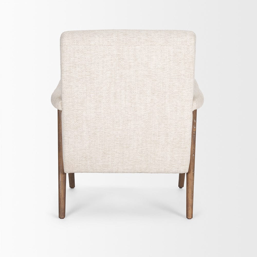 Mercana - Nico Oatmeal Upholstered w/ Brown Wood Accent Chair - 70408 view 4