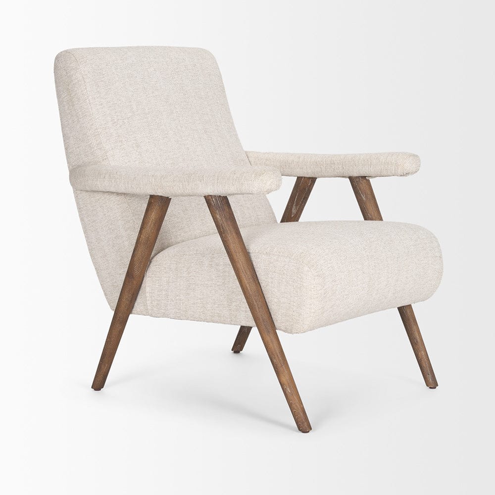 Mercana - Nico Oatmeal Upholstered w/ Brown Wood Accent Chair - 70408 view 6