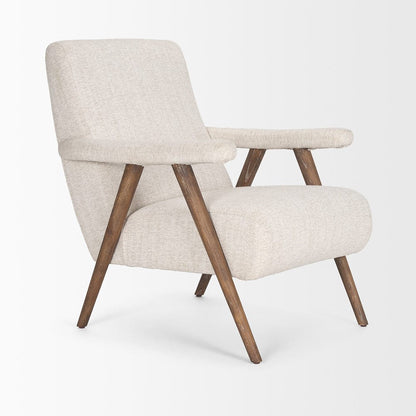 Mercana - Nico Oatmeal Upholstered w/ Brown Wood Accent Chair - 70408 view 6