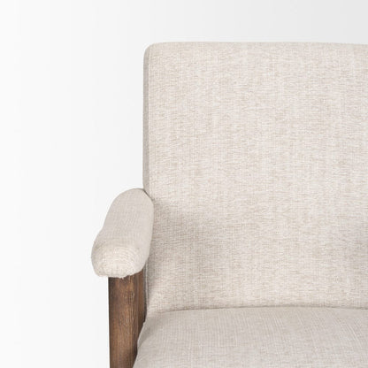 Mercana - Nico Oatmeal Upholstered w/ Brown Wood Accent Chair - 70408 view 7