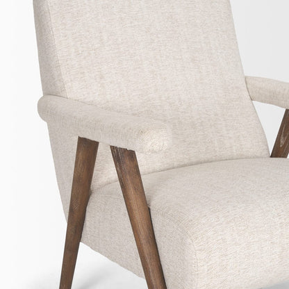 Mercana - Nico Oatmeal Upholstered w/ Brown Wood Accent Chair - 70408 view 8