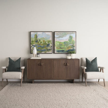 Mercana - Nico Oatmeal Upholstered w/ Brown Wood Accent Chair - 70408 view 14