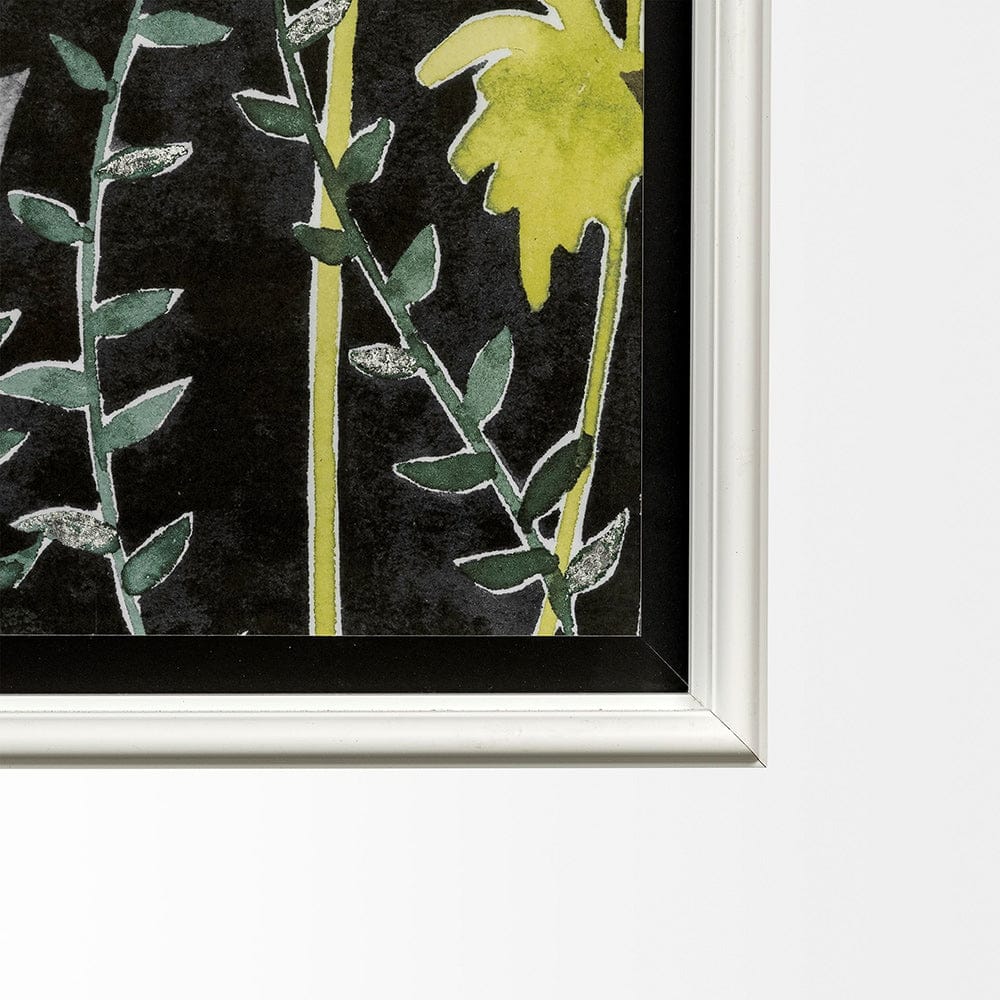 Mercana - Night Foliage I by Grace Popp a Hand Embellished Textured Framed Art Print Matted under Glass - 12955 view 4