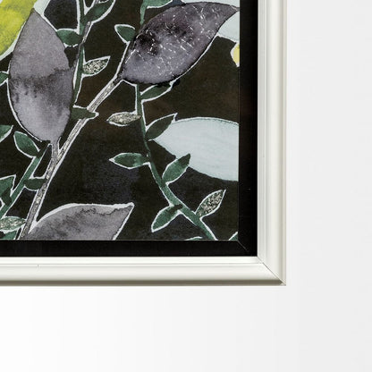 Mercana - Night Foliage II by Grace Popp a Hand Embellished Textured Framed Art Print Matted under Glass - 12956 view 4