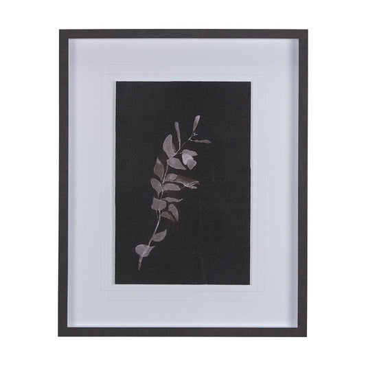 Mercana - Night Leaves I by Mercana Studio a Hand Embellished Textured Framed Art Print Matted under Glass - 14261 view 1