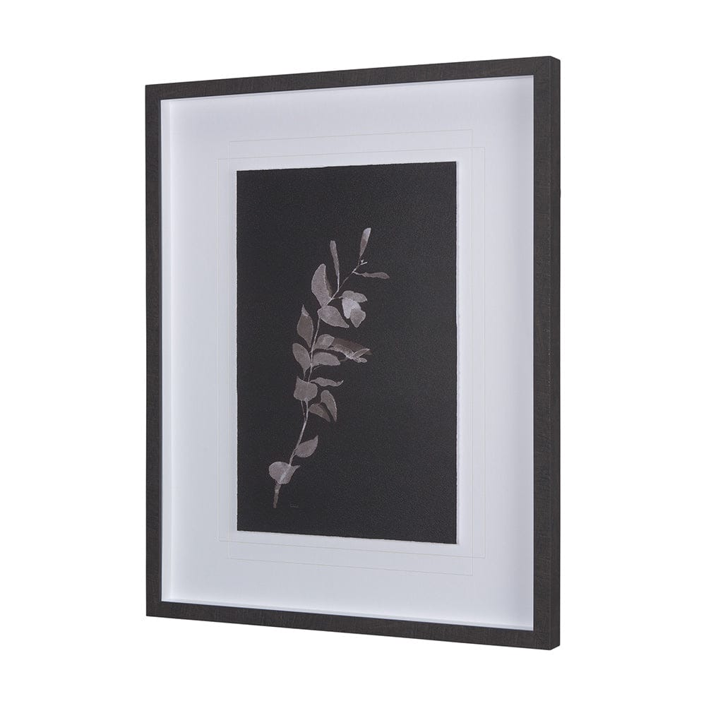 Mercana - Night Leaves I by Mercana Studio a Hand Embellished Textured Framed Art Print Matted under Glass - 14261 view 2