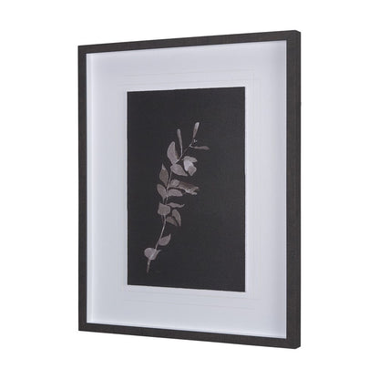 Mercana - Night Leaves I by Mercana Studio a Hand Embellished Textured Framed Art Print Matted under Glass - 14261 view 2