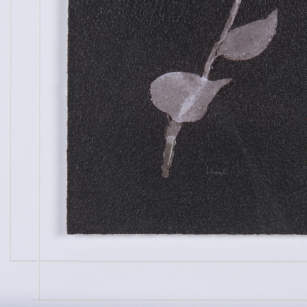 Mercana - Night Leaves I by Mercana Studio a Hand Embellished Textured Framed Art Print Matted under Glass - 14261 view 6