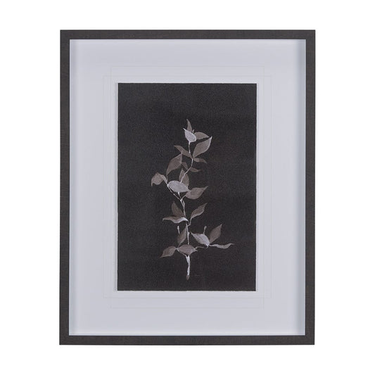 Mercana - Night Leaves II by Mercana Studio a Hand Embellished Textured Framed Art Print Matted under Glass - 14262 view 1