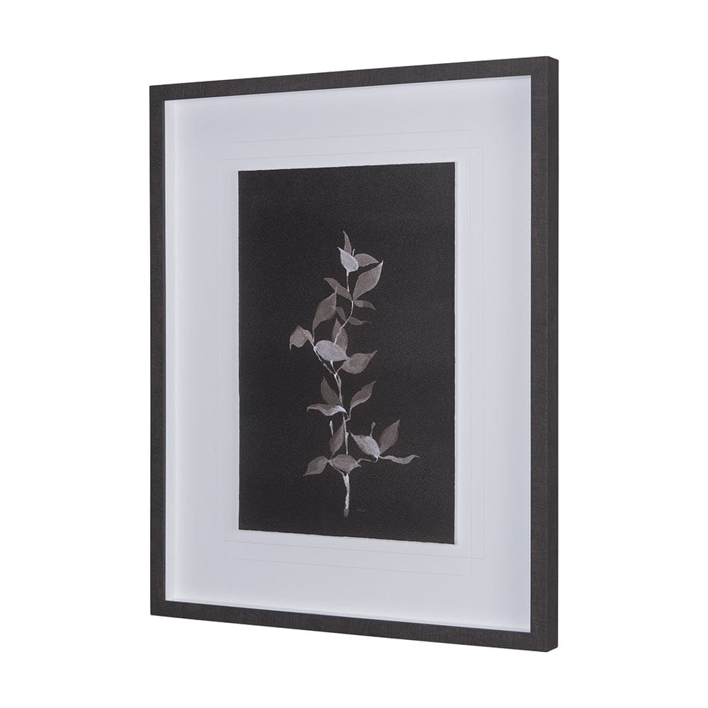 Mercana - Night Leaves II by Mercana Studio a Hand Embellished Textured Framed Art Print Matted under Glass - 14262 view 2