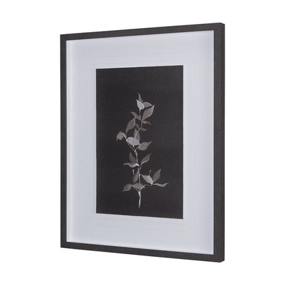 Mercana - Night Leaves II by Mercana Studio a Hand Embellished Textured Framed Art Print Matted under Glass - 14262 view 2