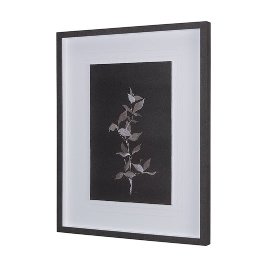 Mercana - Night Leaves II by Mercana Studio a Hand Embellished Textured Framed Art Print Matted under Glass - 14262 view 2