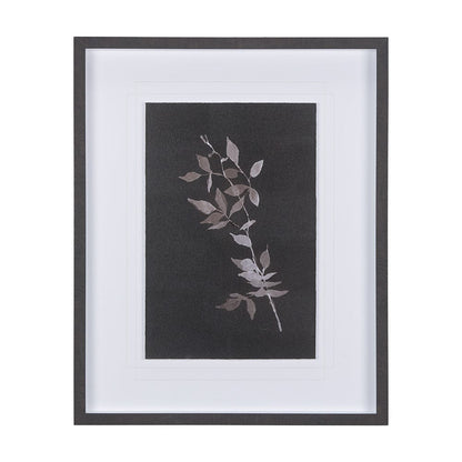 Mercana - Night Leaves III by Mercana Studio a Hand Embellished Textured Framed Art Print Matted under Glass - 14263 view 1