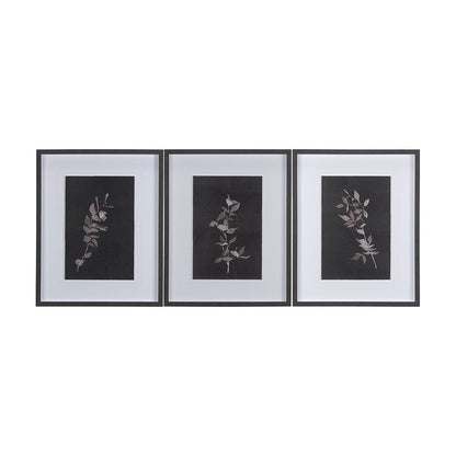 Mercana - Night Leaves III by Mercana Studio a Hand Embellished Textured Framed Art Print Matted under Glass - 14263 view 9