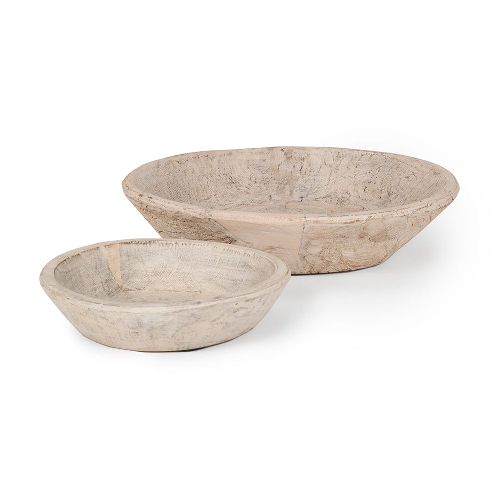 Mercana - Nikita Large Light-Wash Reclaimed Wood Bowls (Set of 2) - 70147 view 1