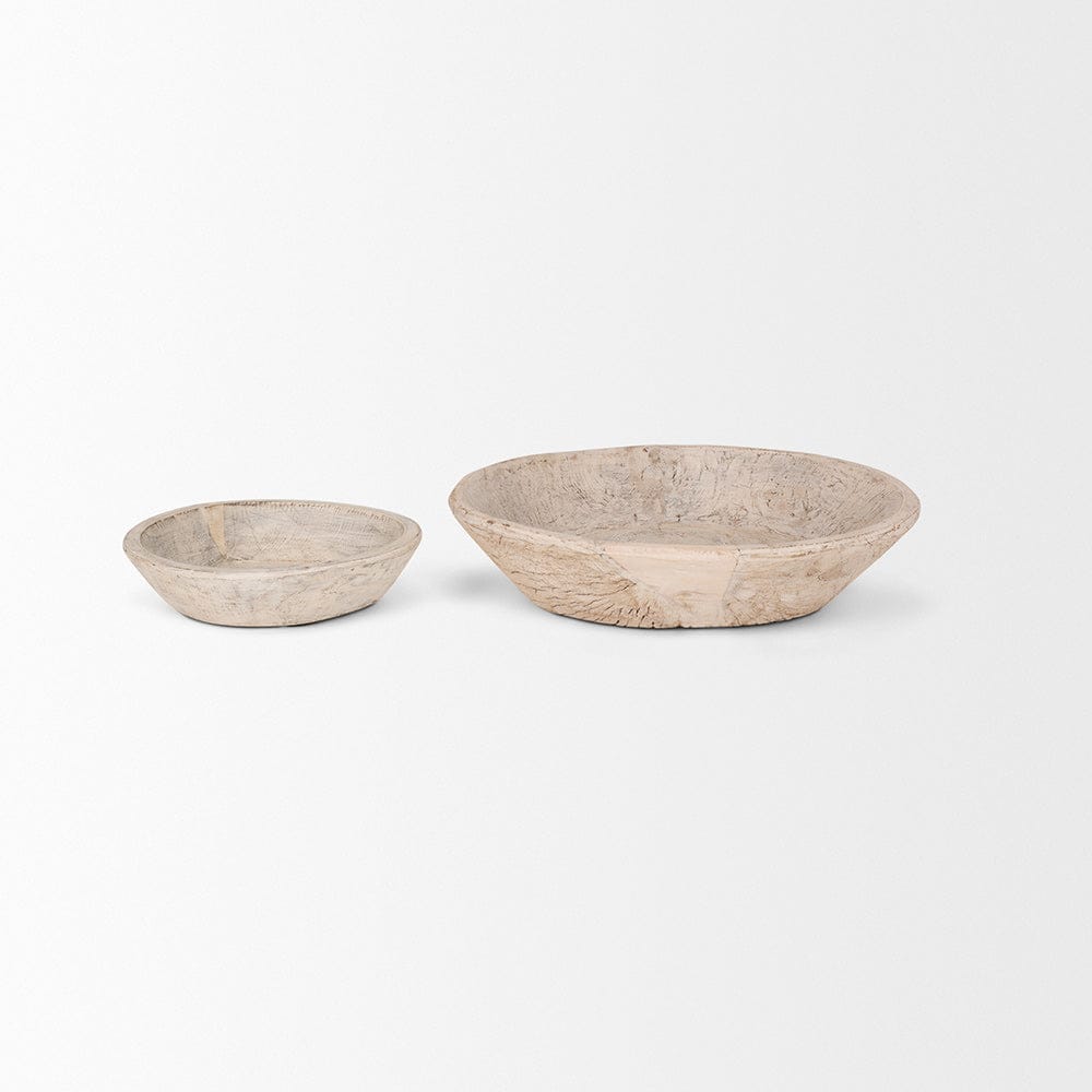 Mercana - Nikita Large Light-Wash Reclaimed Wood Bowls (Set of 2) - 70147 view 2