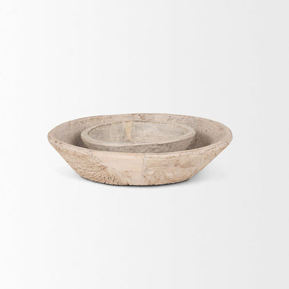 Mercana - Nikita Large Light-Wash Reclaimed Wood Bowls (Set of 2) - 70147 view 3