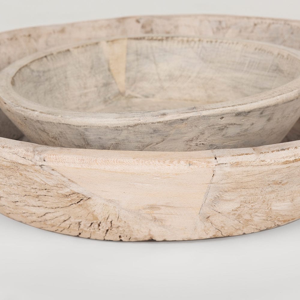 Mercana - Nikita Large Light-Wash Reclaimed Wood Bowls (Set of 2) - 70147 view 4