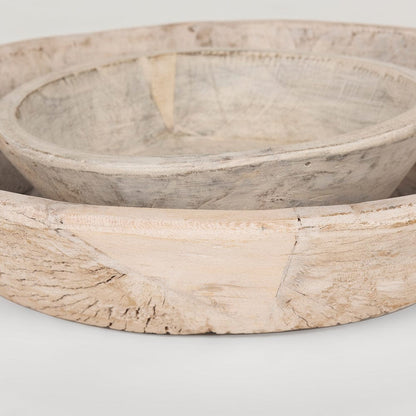 Mercana - Nikita Large Light-Wash Reclaimed Wood Bowls (Set of 2) - 70147 view 4