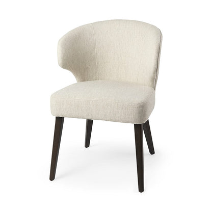 Mercana - Niles 22.5L x 24.0W x 32.0H Cream Fabric Seat W/ Dark Brown Wooden Legs Wingback Dining Chair - 69399 view 1