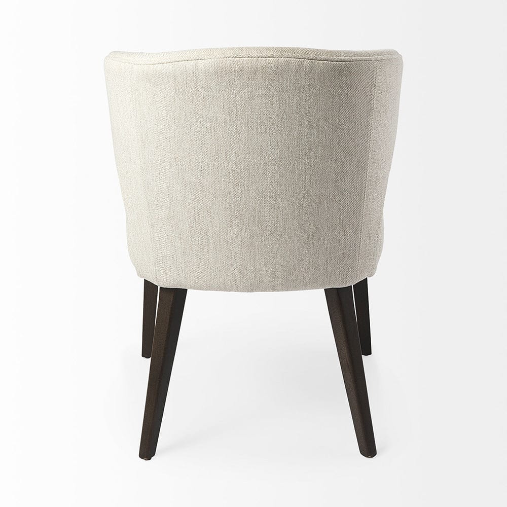 Mercana - Niles 22.5L x 24.0W x 32.0H Cream Fabric Seat W/ Dark Brown Wooden Legs Wingback Dining Chair - 69399 view 4