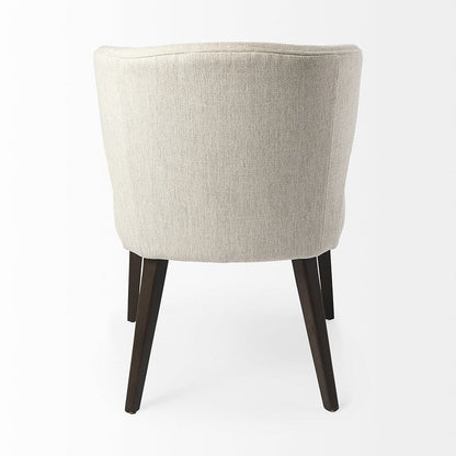 Mercana - Niles 22.5L x 24.0W x 32.0H Cream Fabric Seat W/ Dark Brown Wooden Legs Wingback Dining Chair - 69399 view 4