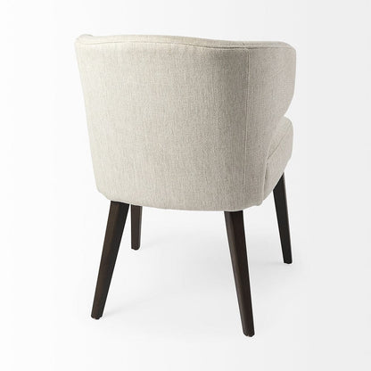 Mercana - Niles 22.5L x 24.0W x 32.0H Cream Fabric Seat W/ Dark Brown Wooden Legs Wingback Dining Chair - 69399 view 5